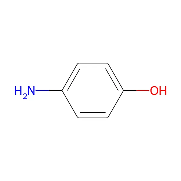 4-Aminofenol molekül yapısı — CAS 123-30-8