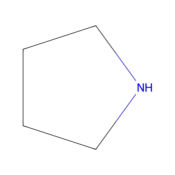 Pirolidin molekül yapısı — CAS 123-75-1
