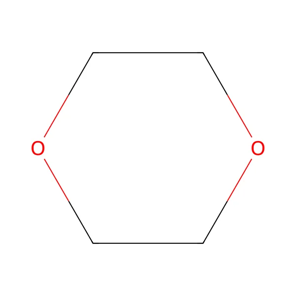 1,4-dioksan molekül yapısı — CAS 123-91-1
