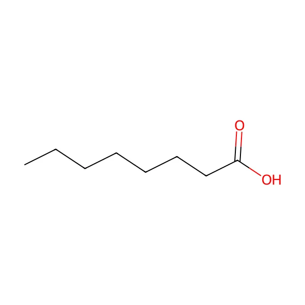 Kaprilik asit molekül yapısı — CAS 124-07-2