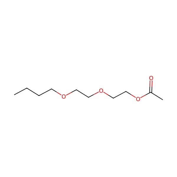 Dietilen glikol mono butil eter asetat molekül yapısı — CAS 124-17-4