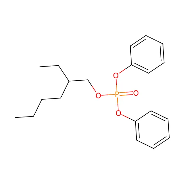 2-Etilheksil difenil fosfat molekül yapısı — CAS 1241-94-7