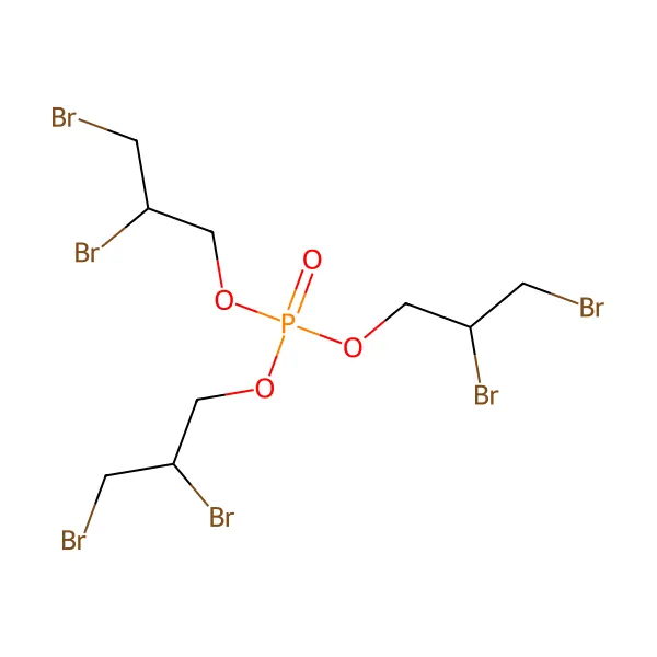 Tris(2,3-dibromopropil) fosfat molekül yapısı — CAS 126-72-7