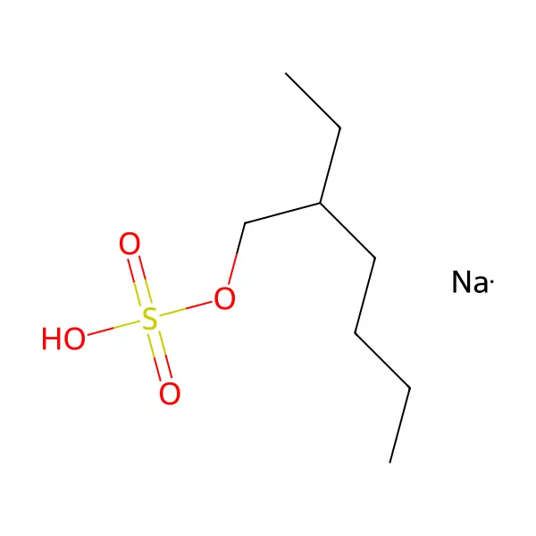 Sodyum 2-etilheksil sülfat molekül yapısı — CAS 126-92-1