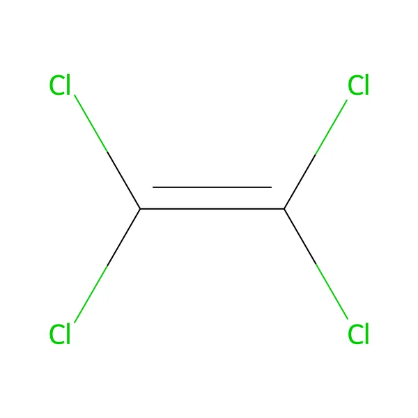 Tetrakloroetilen molekül yapısı — CAS 127-18-4