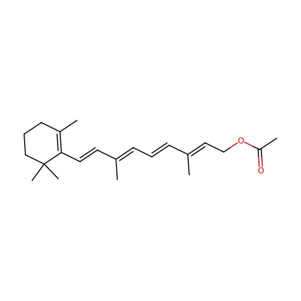 Vitamin A Retinil Asetat molekül yapısı — CAS 127-47-9