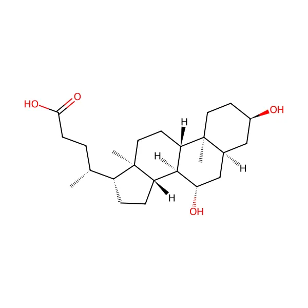 Ursodeoksikolik asit molekül yapısı — CAS 128-13-2