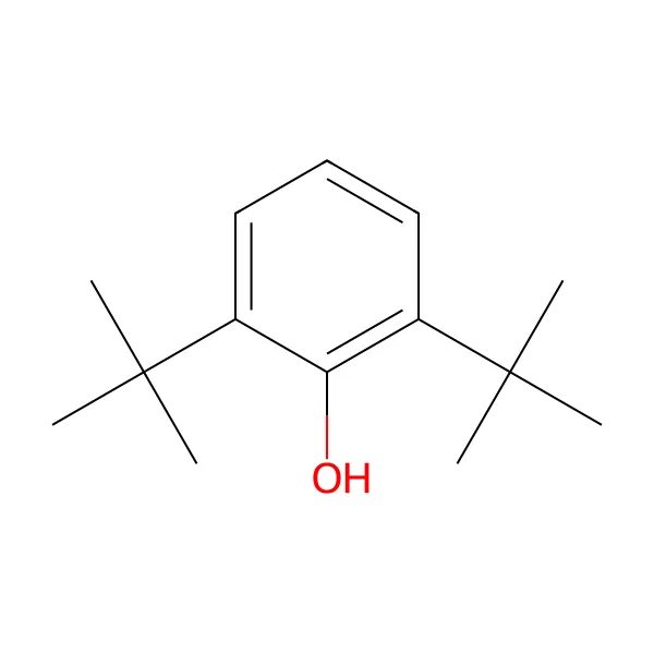 2,6-di-tert-butilfenol molekül yapısı — CAS 128-39-2