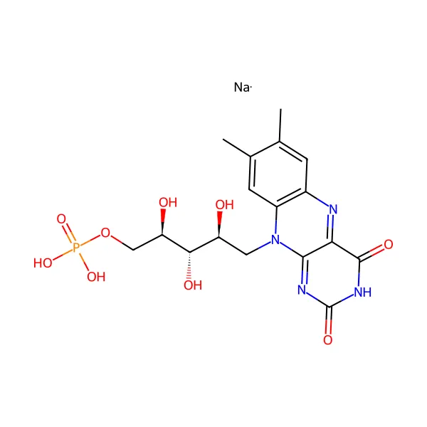 Vitamin B2 Riboflavin 5'-Fosfat Sodyum molekül yapısı — CAS 130-40-5