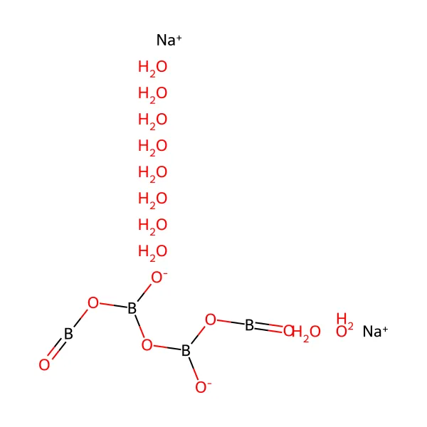 Boraks molekül yapısı — CAS 1303-96-4