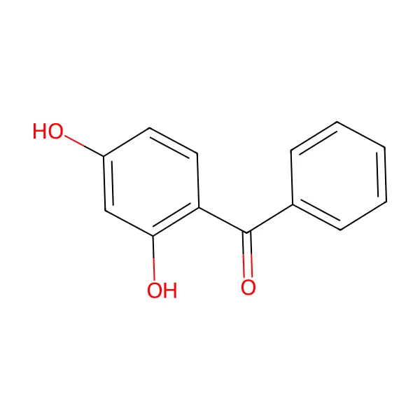 2,4-Dihidroksibenzofenon molekül yapısı — CAS 131-56-6