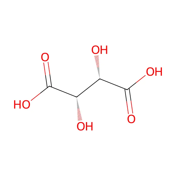 DL-tartarik asit molekül yapısı — CAS 133-37-9