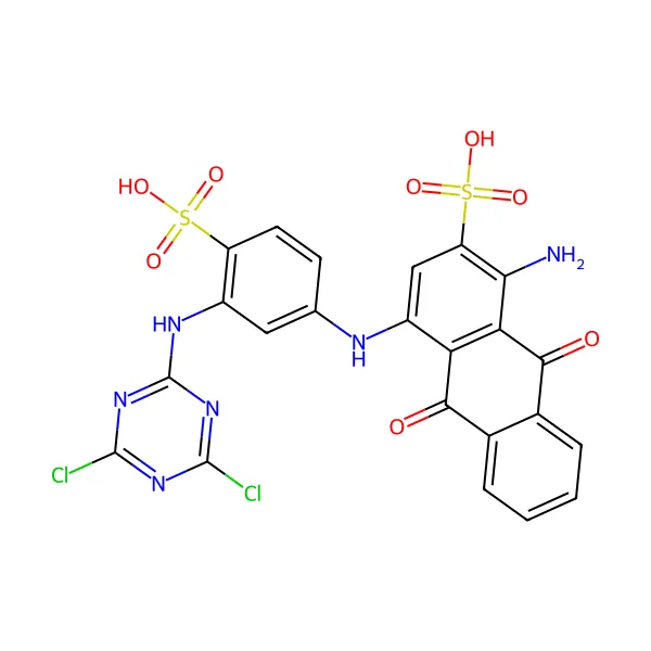 Reaktif mavi 4 molekül yapısı — CAS 13324-20-4