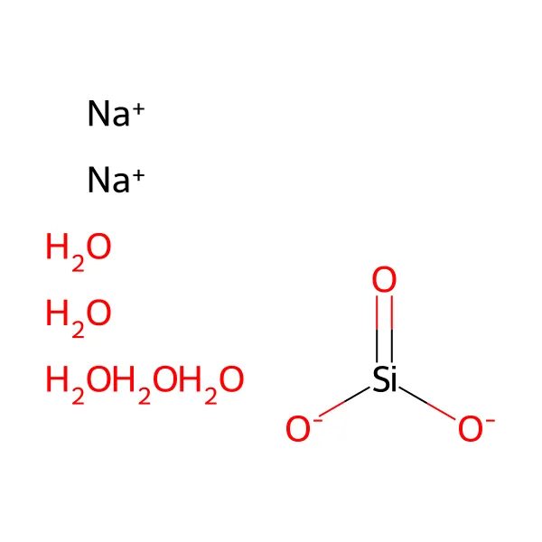 Sodyum silikat molekül yapısı — CAS 1344-09-8