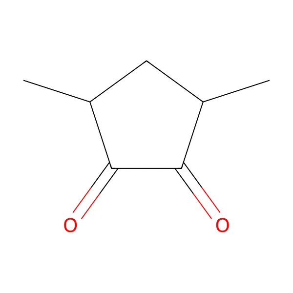 3,5-dimetil-1,2-siklopentandion molekül yapısı — CAS 13494-07-0