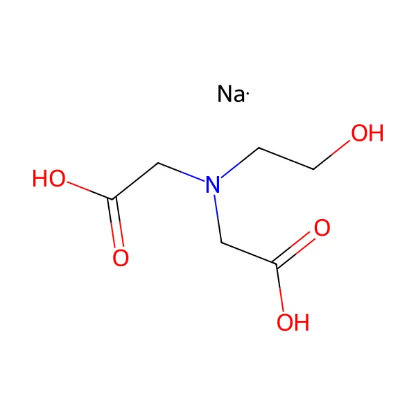 Disodyum hidroksietiliminodiasetat molekül yapısı — CAS 135-37-5