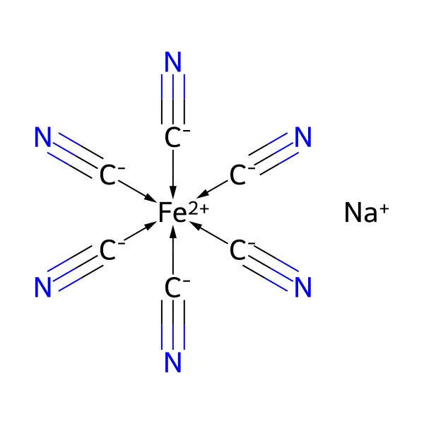 Sodyum ferrosiyanür molekül yapısı — CAS 13601-19-9