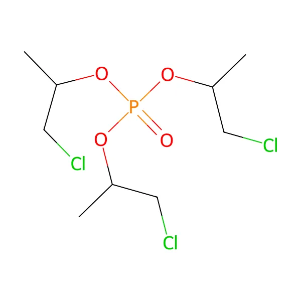 Tris(2-kloroizopropil) fosfat molekül yapısı — CAS 13674-84-5