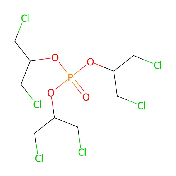 Tris(1,3-dikloro-2-propil)fosfat molekül yapısı — CAS 13674-87-8