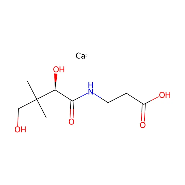 Vitamin B5 Kalsiyum D-Pantotenat molekül yapısı — CAS 137-08-6