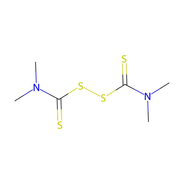 Tetrametiltiuram disülfür molekül yapısı — CAS 137-26-8