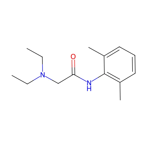 Lidokain molekül yapısı — CAS 137-58-6