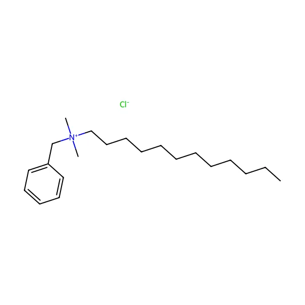 Benzododekinyum klorür molekül yapısı — CAS 139-07-1