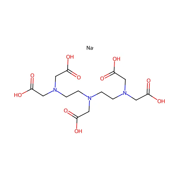 Pentasodyum pentetat molekül yapısı — CAS 140-01-2