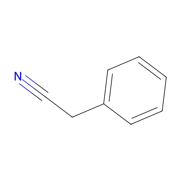 Fenilasetonitril molekül yapısı — CAS 140-29-4