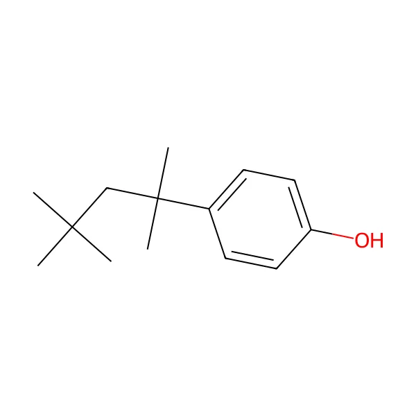 4-tert-oktilfenol molekül yapısı — CAS 140-66-9