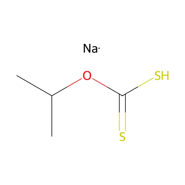 Sodyum izopropil ksantat molekül yapısı — CAS 140-93-2
