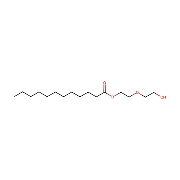 Dietilen glikol monolaurat molekül yapısı — CAS 141-20-8