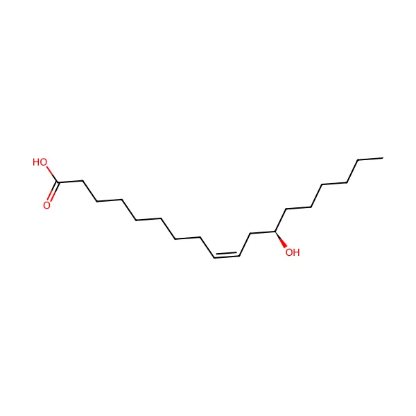 Risinoleik asit molekül yapısı — CAS 141-22-0