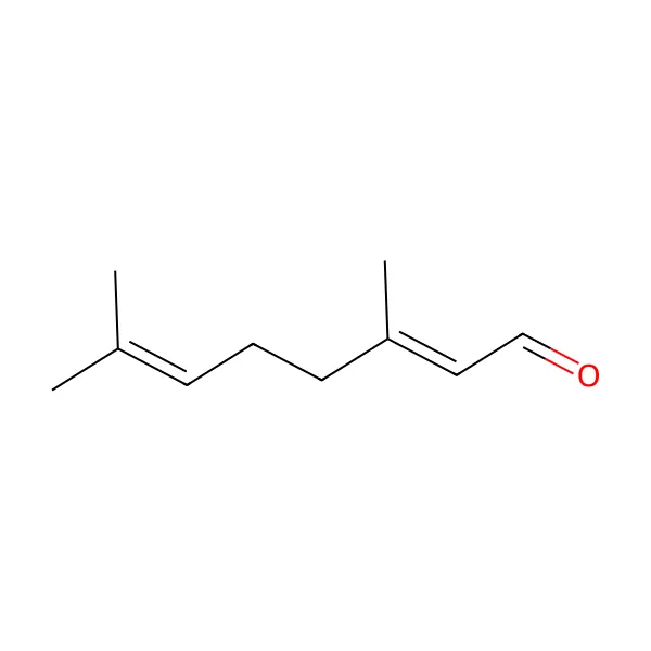 Geraniyal molekül yapısı — CAS 141-27-5