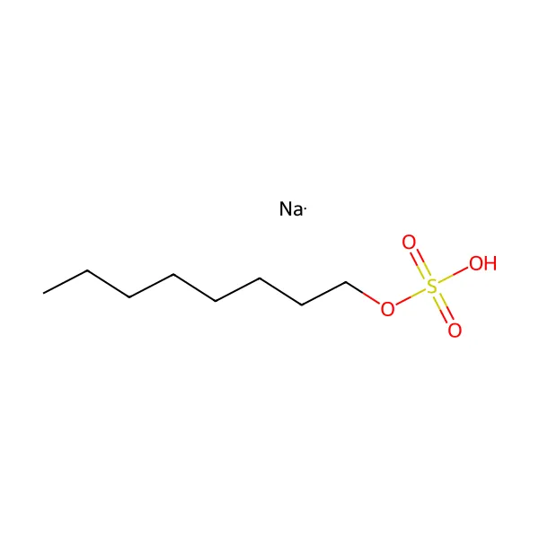Sodyum oktil sülfat molekül yapısı — CAS 142-31-4