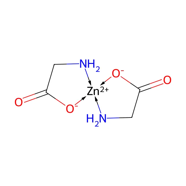 Çinko glisinat molekül yapısı — CAS 14281-83-5