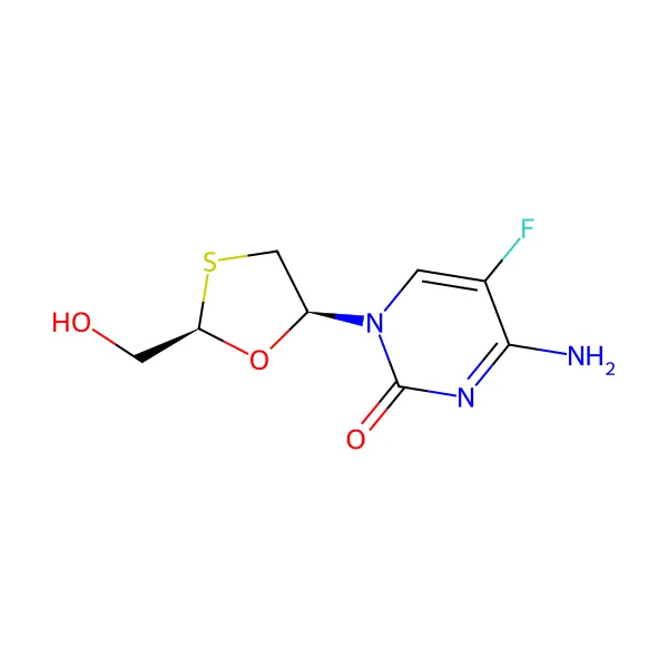 Emtrisitabin molekül yapısı — CAS 143491-57-0