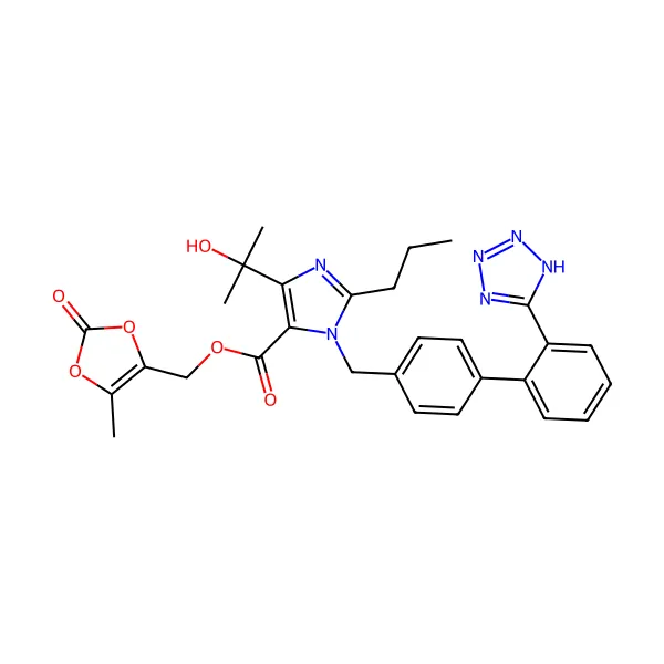 Olmesartan medoksomil molekül yapısı — CAS 144689-63-4