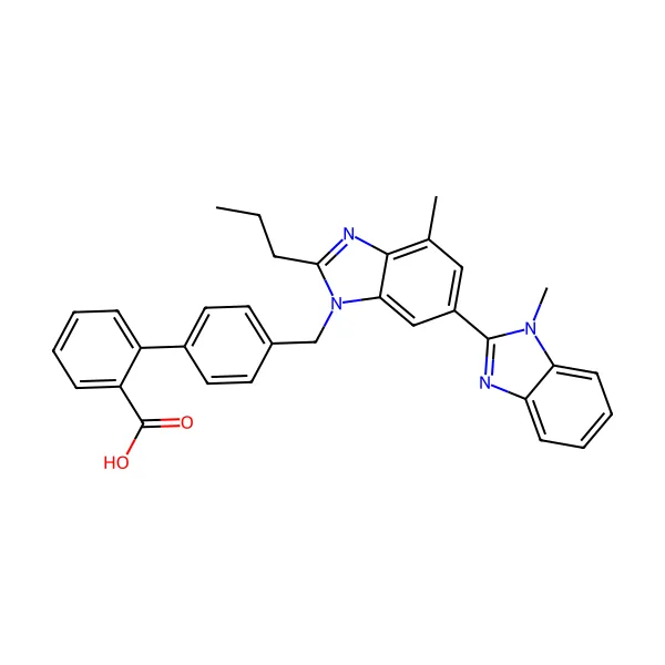 Telmisartan molekül yapısı — CAS 144701-48-4