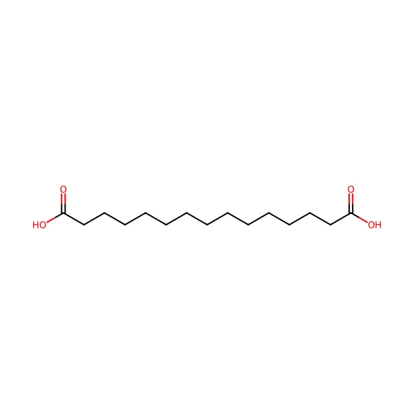 Pentadekandioik asit molekül yapısı — CAS 1460-18-0