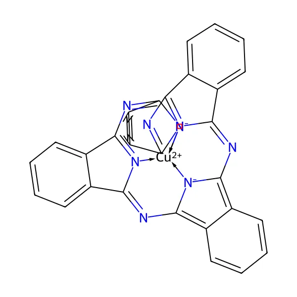 Bakır ftalosiyanin molekül yapısı — CAS 147-14-8