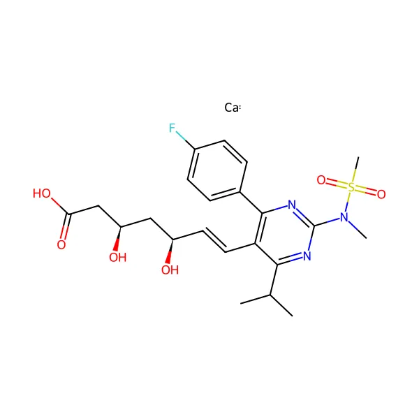Rosuvastatin kalsiyum molekül yapısı — CAS 147098-20-2