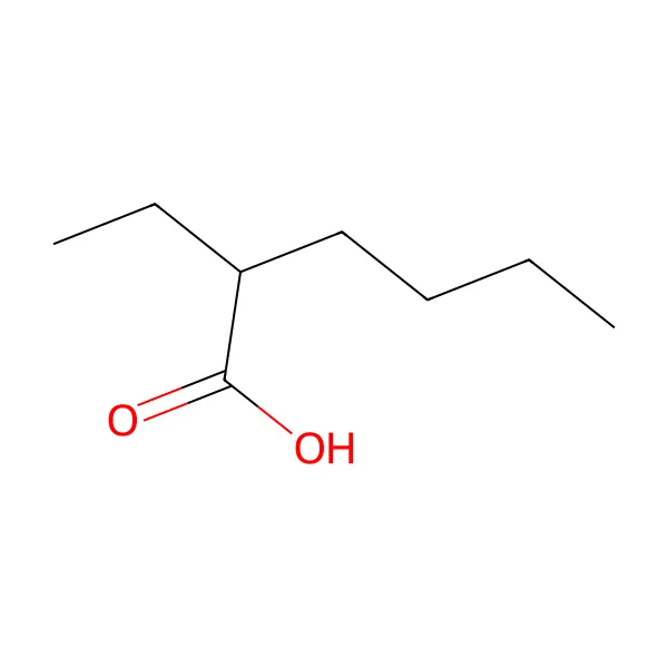 2-Etilheksanoik asit molekül yapısı — CAS 149-57-5