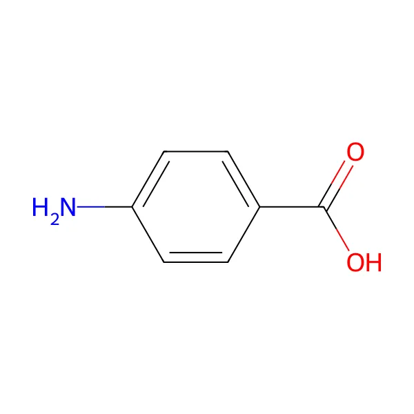 4-Aminobenzoik Asit molekül yapısı — CAS 150-13-0