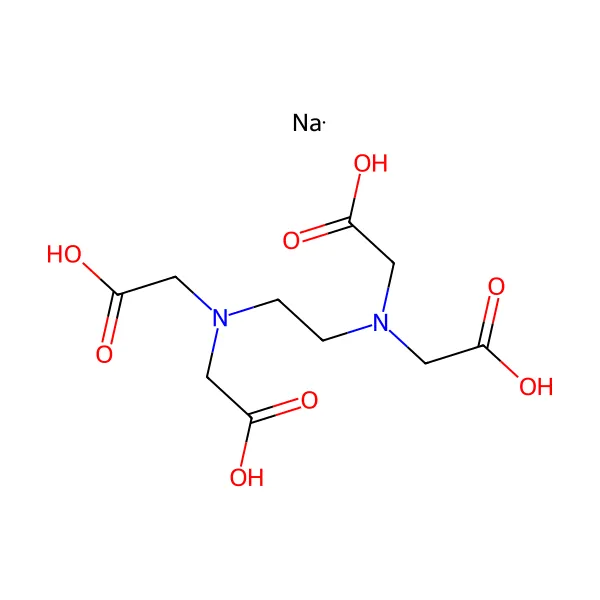 Trisodyum EDTA molekül yapısı — CAS 150-38-9
