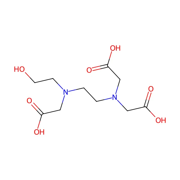 Hidroksietiletilendiamintriasetik asit molekül yapısı — CAS 150-39-0