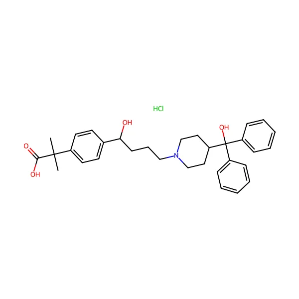 Feksofenadin hidroklorür molekül yapısı — CAS 153439-40-8