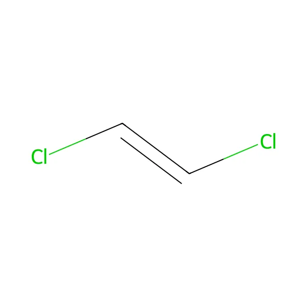 trans-1,2-dikloroetilen molekül yapısı — CAS 156-60-5