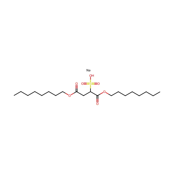 Sodyum dioktil sülfosüksinat molekül yapısı — CAS 1639-66-3