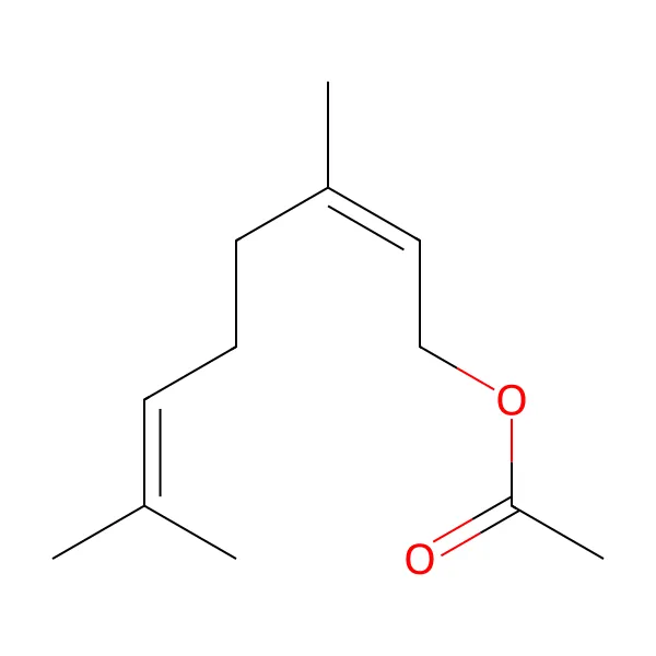Geranil asetat molekül yapısı — CAS 16409-44-2